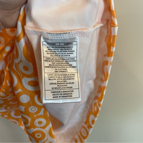 Nike Preformance Tennis Tank Top Racer Back Orange Womens Large Built In Bra - Picture 3 of 7